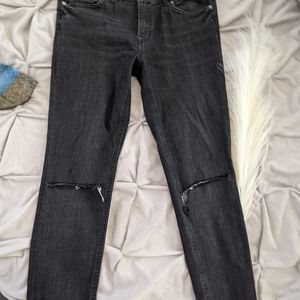 All Saints Distressed Black Skinny Jeans